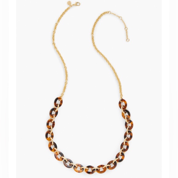 New tortoiseshell and gold link necklace - Talbots - Picture 2 of 4